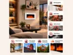 Elektrischer Wandkamin White Loft 90cm 2000W, Vorteile
