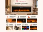 Élysée 3XL 152cm built-in electric fireplace, features