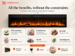 Elysée 5XL 2000W 182.5cm built-in electric fireplace, benefits