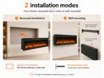 Elysée 5XL 2000W 182.5cm built-in electric fireplace, installation