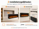 Elysée 5XL 2000W 182 cm elektrische inbouwhaard, installatie