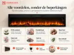 Elysée 5XL 2000W 182 cm elektrische inbouwhaard, voordelen