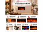 Elysée 90 cm built-in electric fireplace, features