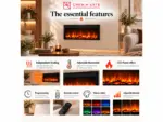 Élysée XXL 122cm built-in electric fireplace, features