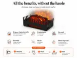Flame-effect electric log fire 45 cm, benefits