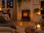 Camino elettrico Fire Glass da 45 cm con effetto fiamma 3D Chemin’Arte, ambientazione 3