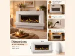 Linéa 3XL 152 cm Design Freestanding Electric Fireplace, installation