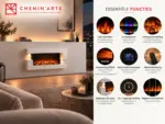 Quartz 121cm elektrische wandhaard, functies