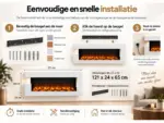 Quartz 121cm elektrische wandhaard, installatie