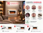 Quartz 121cm elektrische wandhaard, voordelen