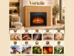Stand-Elektrokamin AMBRA – LED-Flammeneffekt – Holzlamellen-Design, Vorteile