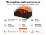Vlammende elektrische houtkachel 45 cm, voordelen