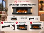 Wandhaard Lounge Zwart 120cm, installatie