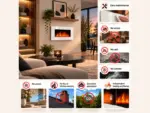 WHITE LOFT electric wall fireplace 90cm, benefits
